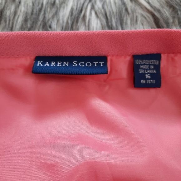 Karen Scott A Line Skirt Bubblegum Pink EUC Sz 16 - Picture 5 of 7